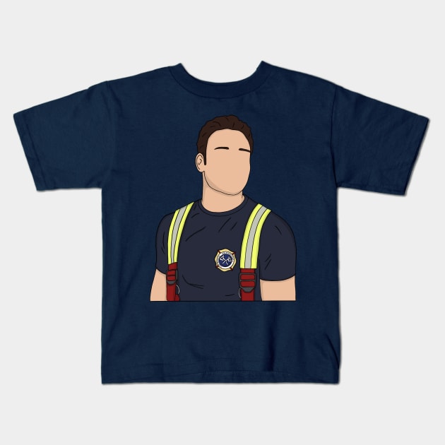 Eddie Diaz - 911 Kids T-Shirt by hereidrawagain